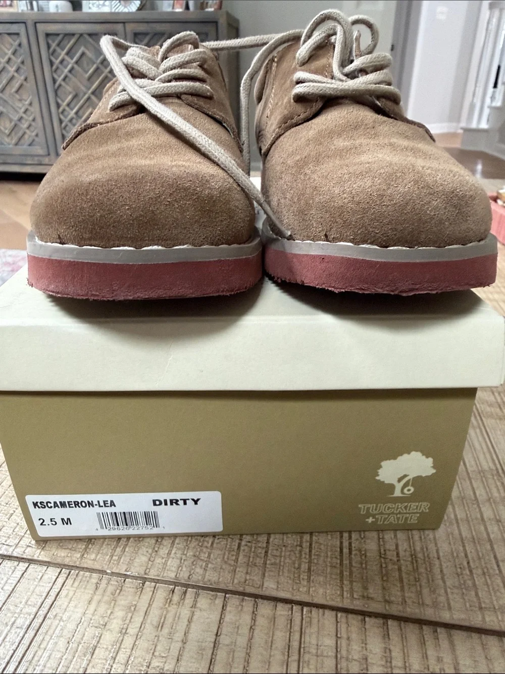 Boys Brown Suede Lace-Up Shoes